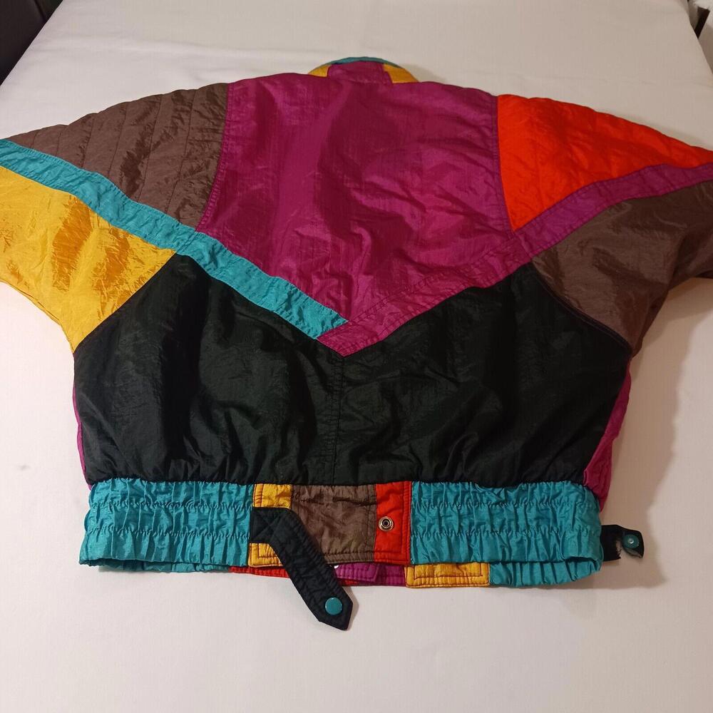 Vintage P.A. Originals Women’s Multicolor Pockets Jacket Coat Size S Retro 90s - Picture 2 of 14